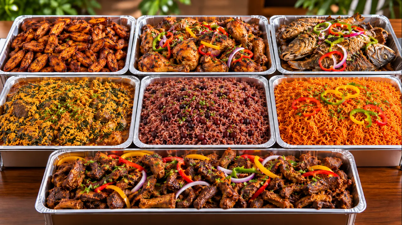 Ghanaian dishes prepared by JezFoods
