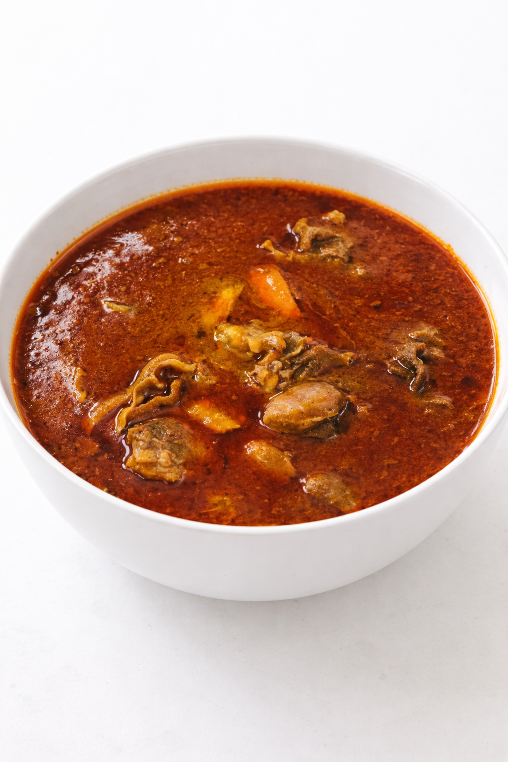 Palm Nut soup w/ beef and dried fish